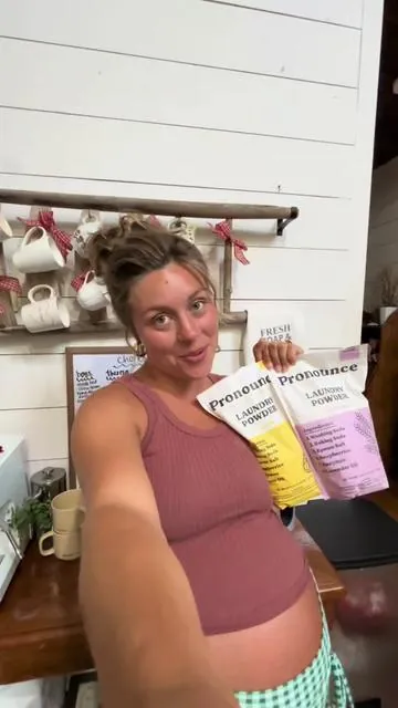 i got asked a lot last night about my laundry swap - figured i’d share in its own post & some reasons why i’ve chosen to stick with it! becoming a mom of 5 i’m trying to cut corners for an easier PP season on me & the family. this fit our needs far better than others i’ve tried. brand is @Pronounce 🩵🤍💛 (my favorite scent for clothes is lemon, but i also really like peppermint esp for my husbands clothes. i have the unscented for cloth diapers for NB baby & like using lavender on our sheets bc i need that cozy spring scent staying in bed with baby)