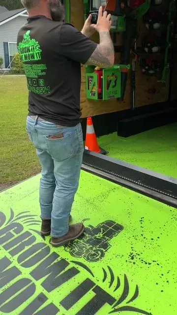 Lawn Tiktok I Had To Get Me A Wireless Backup Camera For My New Enlcosed Lawn Trailer #growitwemowit #lawntiktok #foryou 
