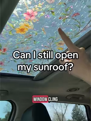 Replying to @Sassy Cassie it sureeee does! #cardecor #caraccessories #girlcar #windowcling #floraldecor 