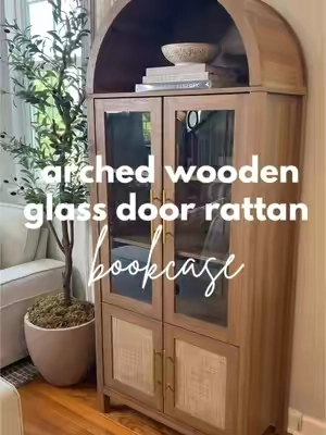 The most stunning piece of furniture you’ll ever buy! Top 3 favorite TikTok shop purchases of all time! This arched wooden bookcase is stunning and will for sure be a statement piece in your home! #bookcase #bookshelf #BookTok #books #bookshelves #bookcases #arched #archedcabinet#archedcabinetelf #furniture #tiktokshopspringsale #tiktokshopspringsale2025 #tiktokmademebuyit #glassdoors #wooden #rattan #rattanfurniture #rattancabinet #modern #modernhome #modernhomedecor #frenchcountry #farmhouse #farmhouseliving #farmhousedecor #aesthetic #aesthetics #farmhousestyle 
