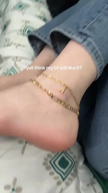 #anklebracelet #jewelry #goldjewelry #fypage 