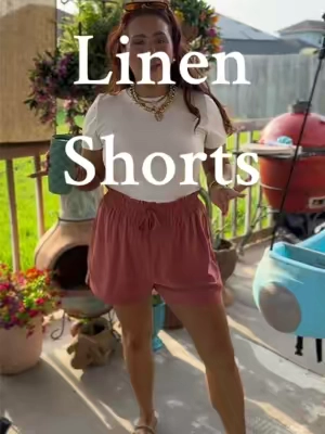 I need these linen shorts in every color bc they are sooo flattering and perfect for summer! #linenshorts #summershorts #highwaistedshorts #linenshortsoutfit #womensshorts #wardrobeessentials #ttsfashionfam #tiktokshopmothersday #fashiontrends #momootd #summerootd #SummerFashion #springfashion #everydaystyle #casualchic  #TikTokFashion #momfashion #tiktokshopcreatorpicks #midsize #midsizefashion #summerootd #summeroutfitinspo 