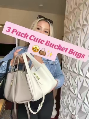 👜💖 3 chic bucket bags = endless outfits + easy Mother’s Day gifting! Thank me later! ✨🎀 #bucketbag #bucketpurse #luxurypurse #pursetok #bagtok #bucketbagstyle #cutepurse #trendybag #trendypurse #minimalist #mothersdaygiftideas #mothersdaygift #mothersdaygifts #tiktokshopcreatorpicks #tiktokshoprestock #tiktokshopfinds 