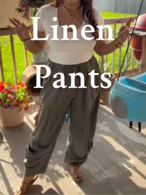 I think I might like these linen pants better than the other ones! #linenpants #linenwidelegpants #linenpantsoutfit #midsizeootd #womenslinenpants #midsize #summerstyle #summerootd #bohostyle #casualchic #ttsfashionfam #summeroutfit #summeroutfitinspo #EverydayFashion #casualoutfits #casualstyle #tiktokshopmothersday #ttsfashionfam 