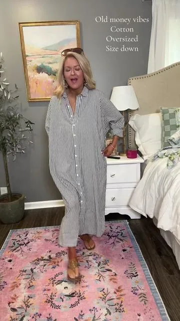 This dress is everything!! #dresses #summerdress #summerdresses #napdress #oldmoney #oldmoneyaesthetic #oldmoneystyle #chic #oversized #casualoutfits #casualstyle #coastalgrandmother #coastalgranddaughter #timelessfashion #tiktokshoprestock #tiktokshopcreatorpicks #grandmillenial #tiktokshopspringglowup 