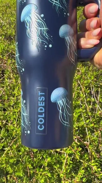 Glowing vibes only 🪼✨ Dive deep with the Glowie Jellyfish Limitless, where cool meets cosmic. Limited edition and swimming fast! 💙 #coldestlimitless 