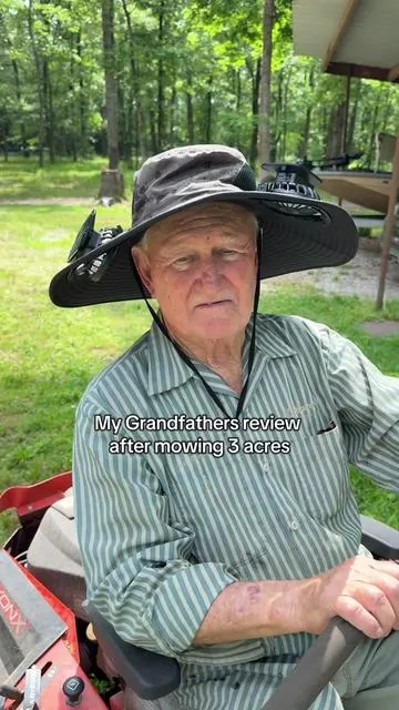 He definitely approves of his new solar fan hat!! #SolarFanHat #CoolInTheSun #StayCool #tiktokshopcreatorpicks  #SolarPowered #TikTokShop #TikTokMadeMeBuyIt #ViralFinds #MustHave #HotWeatherHack #GadgetTok #SummerVibes #OutdoorLife #CampingGear #BeatTheHeat #SummerEssential