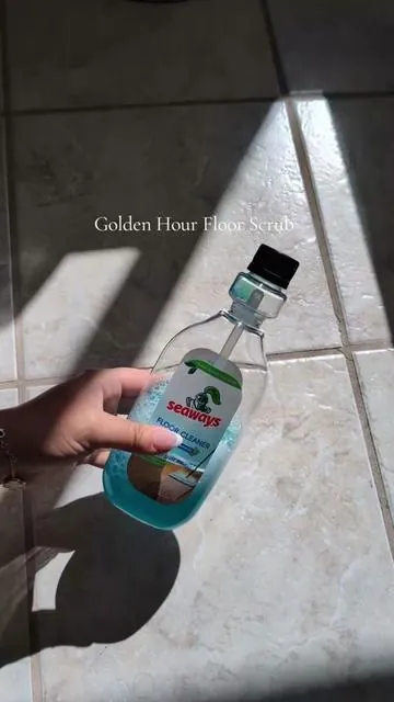 my favorite therapy 🥵 This Seaways floor cleaner smells so fresh and citrusy 🍋  #floorcleaning #scrubbingasmr #cleantok