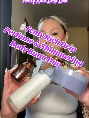 💎✨ RICH DRIP ALERT ✨💎 Fenty’s Rich Drip Duo is serving luxury in layers 💫 Choose your combo: shimmering Butta Drop or hydrating Body Milk 💧 paired with the iconic Fenty Eau de Parfum 🌹 This scent is Rihanna’s signature! Think magnolia, musk, tangerine, blueberry, Bulgarian rose, patchouli, and geranium Multiple duo options, one rich vibe 💃 Plus, it’s on SALE 🛍️ ✨💖 #FentyBeauty #RichDripDuo #SmellLikeRiRi #fentyperfume #fentyeaudeparfum #fentyskin #fentybuttadrop #fentyhydratingbodymilk #bodymilk #fentyperfumereview #perfumetok #smellgoodfeelgood #fentyskinbuttadrop #shimmerbodybutter #tiktokshopcreatorpicks #tiktokshopmothersday #tiktokshoprestock @Fenty Beauty @Fenty Skin 