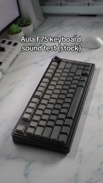 Aula F75 Pro keyboard sound test (stock) #keyboard #gamingkeyboard #soundtest #sound #typingtest #aulaf75soundtest #aulaf75pro #aulaf75 #gaming #aula #blackkeyboard  #creatorsearchinsights 