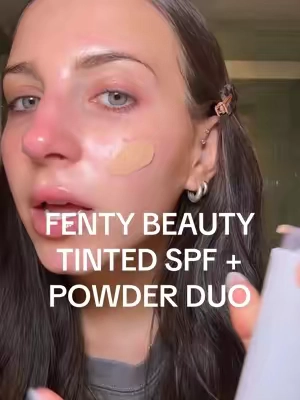 tinted spf from Fenty with their best selling powder?! This bundle deal is insane and this product is SO. GOOD. Code “TTSBASH” will get you an additional $5 off for limited time ✨ I’m wearing shade 2 ✨ spf 30 with no white cast or thick goopy feeling. So thin and lightweight Perfect for everyday summer makeup looks! @Fenty Beauty  #fentybeauty #spf #tintedspf #hydravizor #fentyhydravizor #tintedmoisturizer #tintedsunscreen #skintint #summermakeup #blottingpowder #settingpowder #invisimatte #fentynewarrivals #tiktokshoprestock #tiktokshopmothersday #tiktokshopcreatorpicks #ttscreatorbash #ttsbeautybesties 