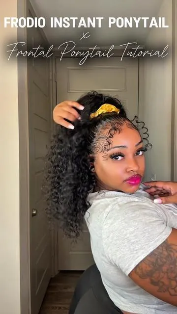 Frodio Ponytail x Frontal Install Tutorial 22inch Waterwave @Frodio Hair  #frodio #frodioponypop ##curlyponytail#curlybun #waterwave #extendedponytail #highponytail #genieponytail #frontalponytail #ponytailtutorial #hairtutorial #frontalinstall #longponytail #genieponytail #blackgirlhairstyles #hairtiktok #frodiohair #tiktokshoprestock #hairstylistsoftiktok #irvinghairstylist #hairstylesforblackgirls #arlingtonhairstylist #dwhairstylist #dallashairstylist #dallassalon #fyp #fy #hairinfluencer #sleekponytail