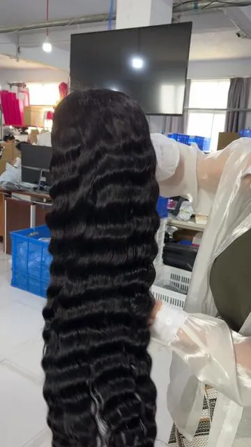New 36inch Deep Wig Factory show❤️❤️#fyp #beaty #hairfactory #blinghairfashion #deepwavehair #outdoorfun #blinghairfashiondeep #humanhairwig #crazythursdaylive #fyppppppppppppppppppppppp #tiktokshopspringglowup #tiktokshopmemorialday #fashionhair 