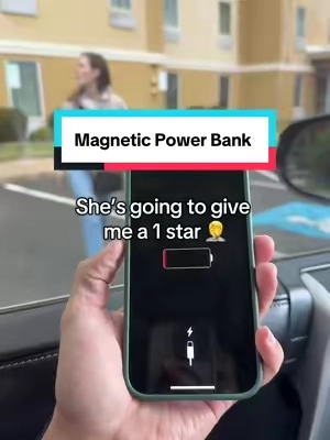 Glad she showed me this because my ratings would’ve tanked. #powerbank #powerbankcharger #powerbankviral #magneticpowerbank #portablepowerbank #portablecharger 