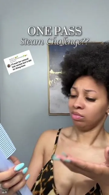 Replying to @👑🧩SoulFoodGoddess04🧩👑  This steam straightener worked wonderful on my natural hair! #WavytalkOnePass #wavytalkhair #steamstraightener 