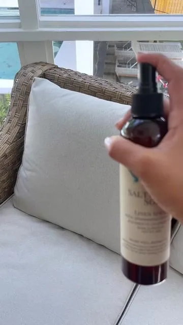 My favorite linen spray from @Mississippi Candle Company ! Saltwater Sol is my favorite scent #linenspray #roomspray #scentspray #airfreshener #mississippicandlecompany #tiktokshopsummerturnup #homefinds #luxuryscents #goodsmellinghome #goodsmell #saltwatersol 