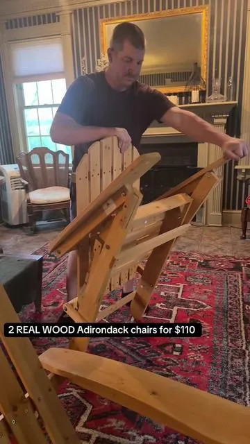 These are so nice!!! Adirondack chairs are usually so expensive and we got these for $110 with free shipping! 🤩 #adirondackchair #campingchair 