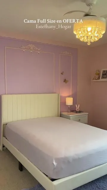 Cama Full Size En Oferta ✨ esta cama es moderna y sofisticada y lo mejor es su precio que está en descuento. #bed #bedframe #bedroomdesign #upholsteredbed #camamoderna #latinastiktok #Dealsforyoudays #tiktokshophomefinds #cozyathome 