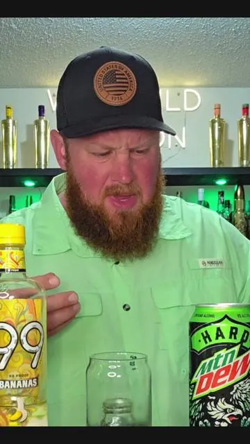 Replying to @.kaybc This one played tricks on my taste buds!  #99bananas #hardmountaindew #mountaindew #dropshot #sinkitanddrinkit #drinkstotry #beverages  #fyp