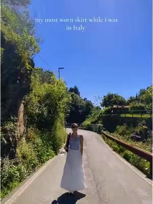 This skirt was so easy to pair with and was so comfortable and breathable! @Anrabess Fashion #anrabess #bohoskirt #flowyskirt #whitelongskirt #summerootd #travelootd #travelinspo #italyoutfits #italyootd #europeoutfits #vacationoutfits 