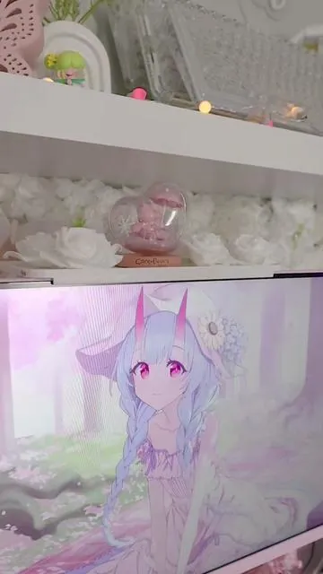 Pink Pixio monitor for the girly girls! #monitor#gamingsetups #gamingpc #gamingmonitor #monitors 
