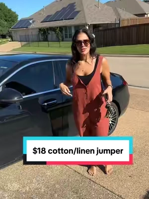 $18 for a quick and cute outfit! Such an affordable find for a perfect summer outfit. #jumpsuit #outfit #overalls #pants #work @Uaneo #OOTD #SummerFashion #affordablefashion  #affordablefashionfinds prices may vary 