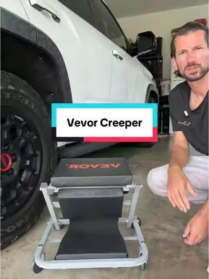 The is a great deal on a 2 in 1 creeper #creeper #stool #mechanic #mechanicshop #bluecollar #vevor #vevortools 