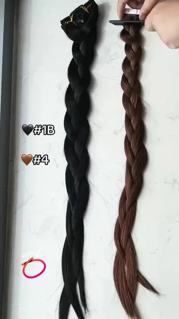 🖤# 1B & 🤎# 4 , which would you prefer?😍🛍️💖 #summer #summervibes #hairextensions #fullshinehair #tapeins #livehighlights #fyp #fypシ #viral #realhumanhair #clipins 