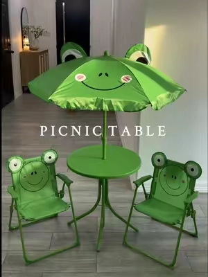 How cute is this picnic table!!😍🐸 perfect for indoor & outdoors 🫶🏼  #picnictable #kidstable #foldablechair #outdoorfun #summerfun #kidsmusthave #kidsactivities #MomsofTikTok #outdoortoys #fyp #foryoupage #springsale #flashsale 