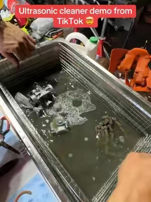 This ultrasonic cleaner is a BEASSSTT I linked it 👆🤝 #ultrasoniccleaner #ultrasonicskinscrubber #mechanics #trucks #cars #carberator #carbclean #truckmeet #carmeet #offroad #bluecollar #jewelrycleaning #deepcleaning #cleaningcarparts #vevor #vevortools #powertools #TikTokShopCreatorsPicks #steamer #steamclean #cleaner #machinecleaner 