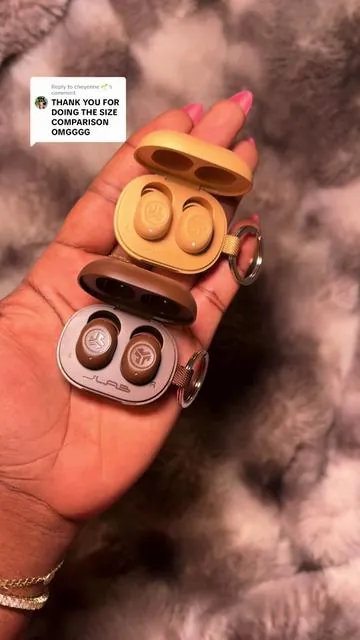 Replying to @cheyenne 🌱 obsessed. they are smaller than a penny 🥹 @JLab  #jlab #gotones #skintoneearbuds #jlabminiearbuds #workoutearbuds #tiktokshopmemorialday #spotlightfinds #techtok 