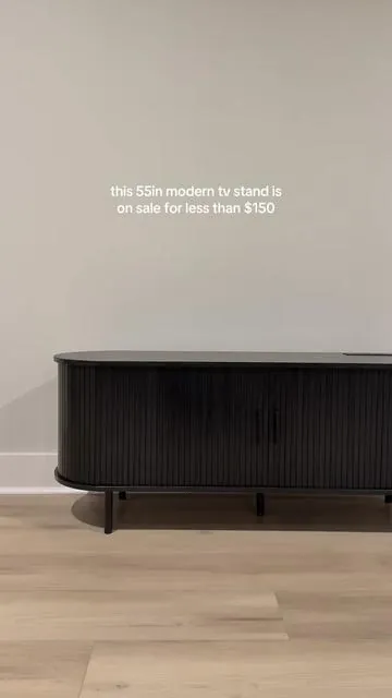 This cute modern tv stand is on sale for less than $150 today!!!  #tiktokshop #tiktokshopsummersale #tvstand #modern #tvconsole 