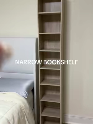 Okay I’m obsessed with my new bookshelf.  #bookshelf #bookcase #narrowbookshelf #tallbookshelf #cutefurniture  #tiktokshopmemorialday #tiktokshopcreatorpicks #dealsforyoudays #tiktokshopsummerturnup 