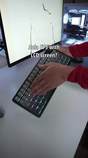New Aula F75 Max Wireless creamy keyboard with lcd screen, creamy knob, leobog pre-lubed reaper switches#aula #aulaf75 #aulakeyboard #gamingkeyboard #gamingsetup #desksetup #fyp #foryou #fypage #foryoupage 
