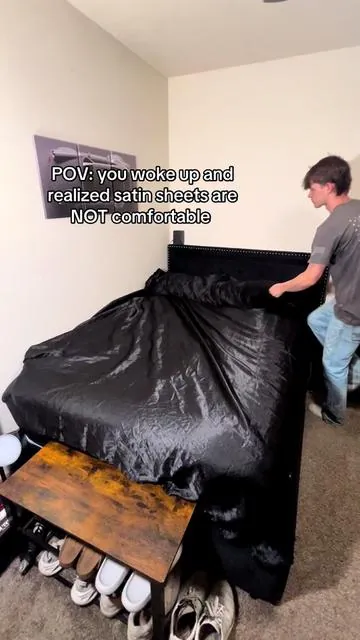 Time to throw away the satin and switch to bamboo!! #sheets #sheetset #bamboosheets #coolingsheets #bedsheets #tiktokshopcreatorpicks  #creatorsearchinsights 