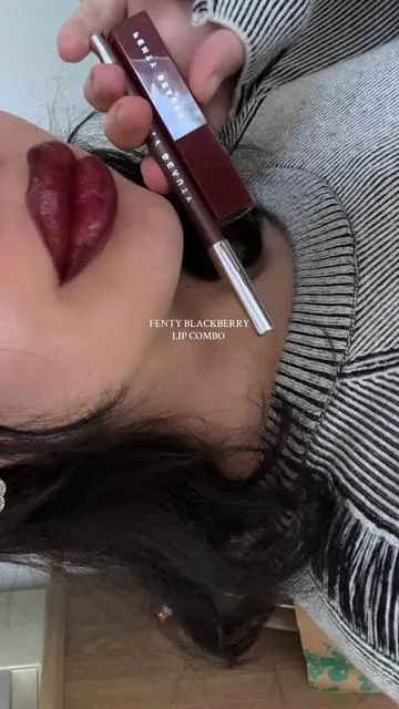 Obsessed 🥹🖤🍒 #fentybeauty #lipgloss #lipliner #glossbombstix #fentyglossbomb #cherrylips #ttsbeautybesties #lipcombo 