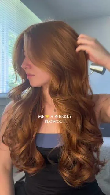 Bye I’m obsessed every time #blowout #grwm #hairroutine #blowoututorial #fyp 