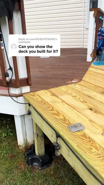 Replying to @user4763874750105  So happy with how it turned out! Just need to stain it to match. #abovegroundpool #deck #summer #summervibes @Bestway (USA) 