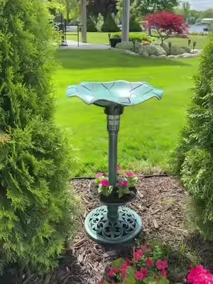 So cute! A great price and free shipping! #birdbath #solarbirdbath #birds 
