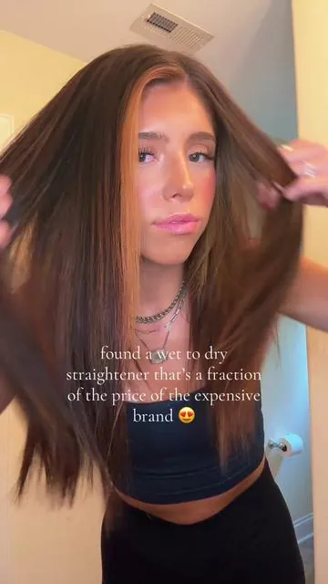 My new favorite hair tool!! #hairgoals #haircare  #HairTransformation #airstrait #dupe  #TikTokShopSpringGlowUp $ #tiktokshopfinds #TikTokShop #springtok #girlythings @Slopehill-US #besthaircare #slopehillhairdryer #slopehillshop #creatorsearchinsights #hairdryer  #2inonestraightner