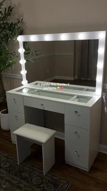 😮‍💨🎀 #vanity #vanitymirror #vanitymakeup #vanitystorage #vanityorganization #tiktokshop #Makeup #vanity #roomdecor #vanitymirror #CleanTok #RoomTour #tiktokshopfinds #musthaves 