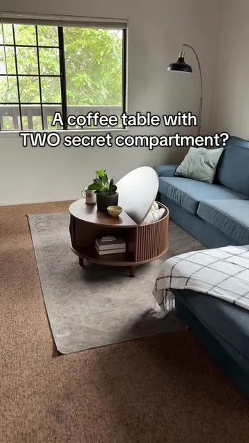 It looks like a beautiful coffee table because it is. But the real magic is in the hidden compartments where you can hide EVERYTHING! #midcenturymodern #midcenturytable #coffeetable #coffeetablestorage #storage #TikTokShopFathersDay #toptiermay  #TikTokShopCreatorPicks #funinthesun #TikTokShopUnboxing #TikTokShopSummerTurnUp #Tiktokshopdealsforyoudays 