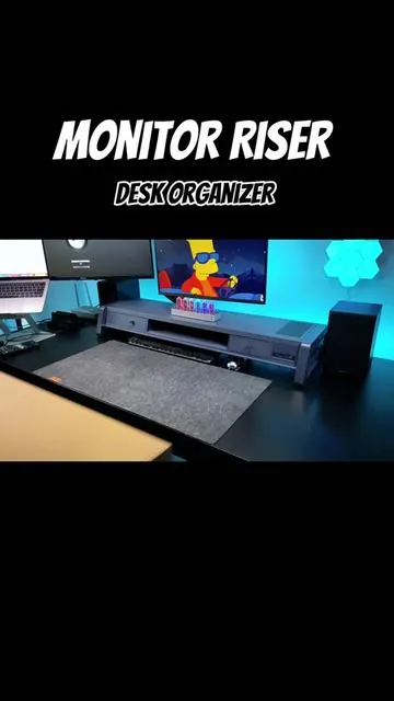 No more messy cables-my desk finally looks expensive. #officesetup #tiktokshopsummersale #fathersdaygift #happypride #cardib #monitorriser #computerriser #neckpain #neck 