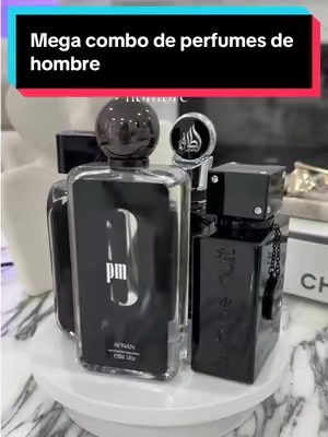 El mega combo de perfumes de hombre esta de regreso con los perfumes mas exquisitos #manperfume#perfumearabe#perfumedehombre#clubdenuitintenseman#9pmafnan#lattafa#lattafahayaati#hayaati#