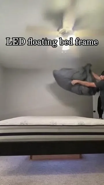 Last chance to be the coolest person you know - this LED bed is selling out FAST!#fyp #bedframe #floatingbed #bedroomdesign #bedroomdecor #dripex#tiktokshopsummerturnup 
