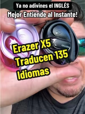 Audífonos Traductores Bluetooth Earbuds Wireless Over the Ear Erazer X5 #audifonostraductores #wirelessearbuds #earbudswireless #audifonosbluetooth #bluetoothearbuds #earbudstranslator #erazer #headphone #earbuds #auriculares #inalambrico #waterproofearbuds