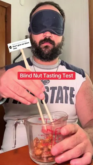 Replying to @carson comment below how’d you do in a nut taste test! #snack #foodtok #toffee 