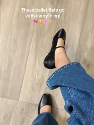 The cutest square toe ballerina flats and so comfortable 🥿✨  #flats #flatshoes #ballerinashoes #maryjaneflats #maryjanes #blackflats #blackshoes #balletflats #maryjanes #maryjaneshoes #womenshoes #summershoes #workshoes #casualshoes 