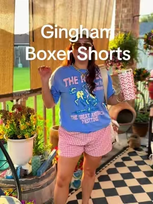 You can’t tell me that boxer shorts aren’t cute! #boxershorts #boxershortsummer #boxershortoutfit #shorts #summershorts #SummerFashion #OOTD #summerootd #comfyshorts  #outfitinspo #realisticoutfits #EverydayFashion #tiktokshopcreatorpicks #funinthesun