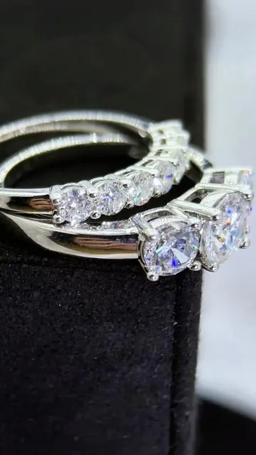 3 LIFETIMES IN 1 RING! This moissanite trio symbolizes past, present, future love #IcedOutMoissanite #HipHopJewelry #MensJewelry #BlingBling #TikTokShopNow #CustomRings #RapCultureFashion #TikTokShopSpringGlowUp#springtok 